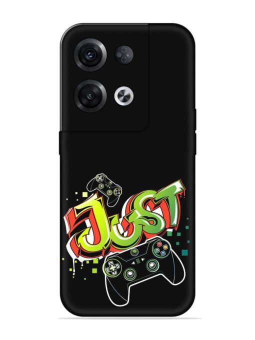 Graffiti Gamepad Illustration Embossed Soft Silicone Case for Oppo Reno 8 Pro (5G) Zapvi