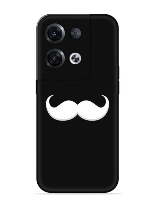 Mustache Vector Embossed Soft Silicone Case for Oppo Reno 8 Pro (5G) Zapvi