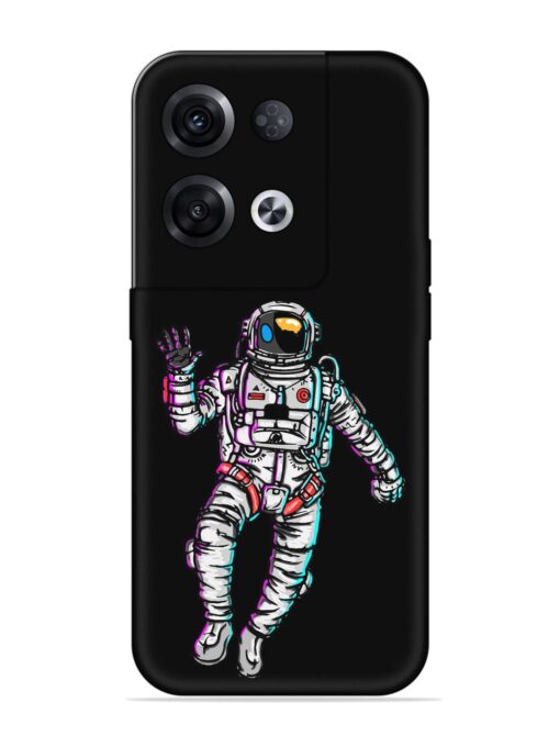 Spaceman Embossed Soft Silicone Case for Oppo Reno 8 Pro (5G) Zapvi