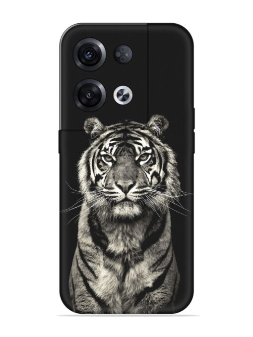 Tiger Art Embossed Soft Silicone Case for Oppo Reno 8 Pro (5G)