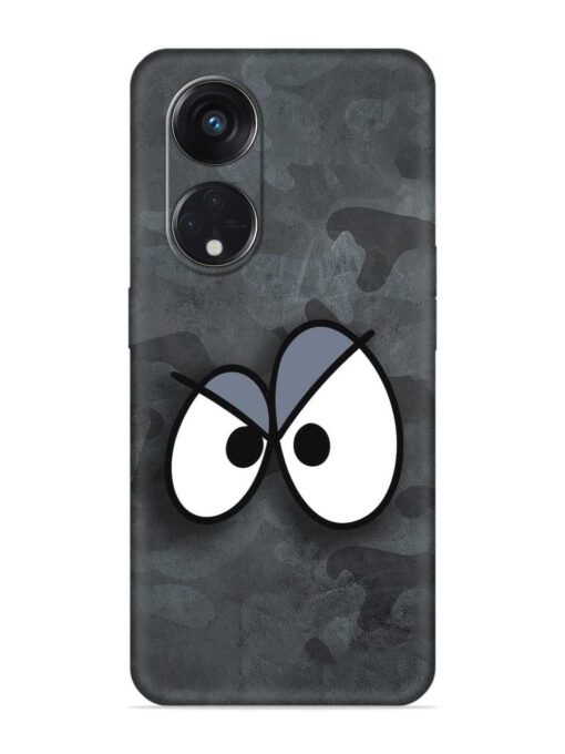 Big Eyes Night Mode Embossed Soft Silicone Case for Oppo Reno 8T (5G) Zapvi