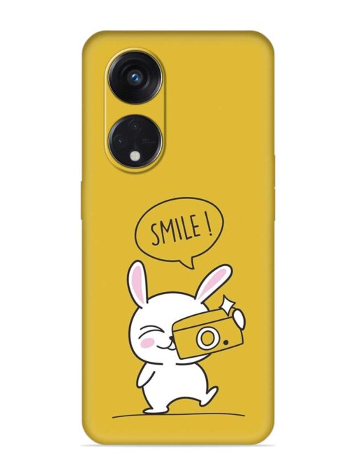 Hey Smile Please Embossed Soft Silicone Case for Oppo Reno 8T (5G) Zapvi