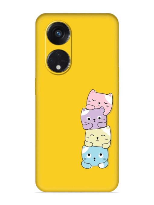 Cartoon Anime Embossed Soft Silicone Case for Oppo Reno 8T (5G) Zapvi