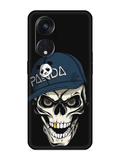 Panda Skull Embossed Soft Silicone Case for Oppo Reno 8T (5G)