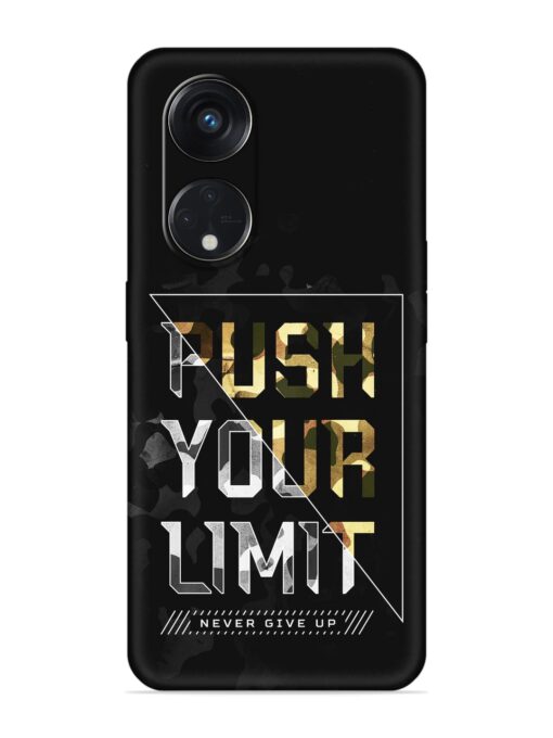 Push Your Limits Embossed Soft Silicone Case for Oppo Reno 8T (5G)