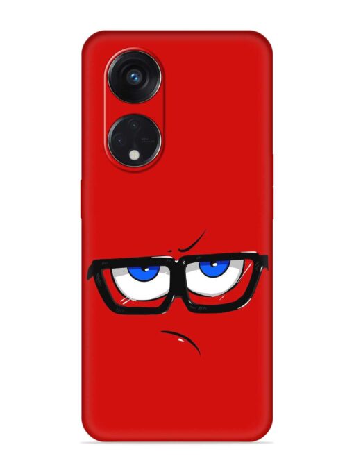 Rad Angry Face Embossed Soft Silicone Case for Oppo Reno 8T (5G) Zapvi