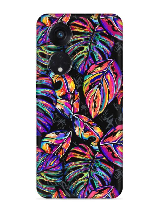 Tropical Seamless Vector Embossed Soft Silicone Case for Oppo Reno 8T (5G) Zapvi