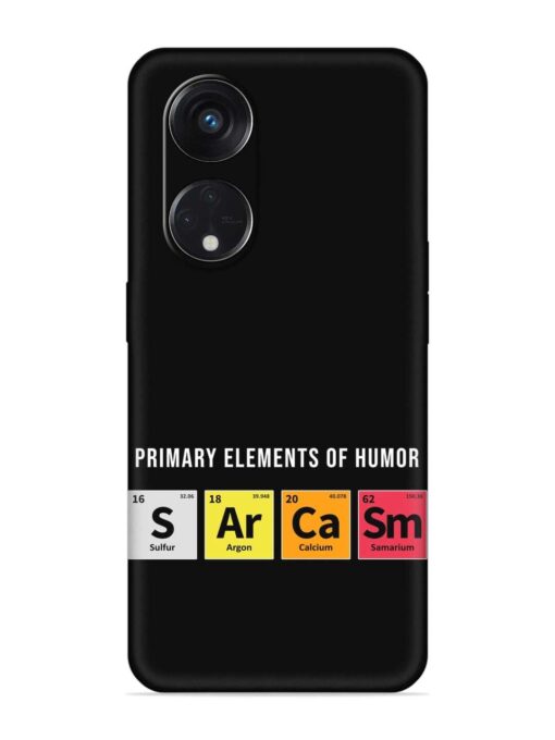 Primary Elements Humor Embossed Soft Silicone Case for Oppo Reno 8T (5G)