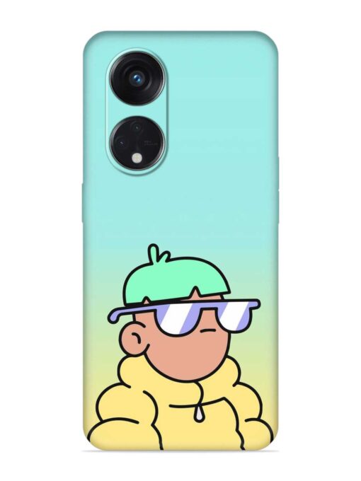 Doodles Cool Character Embossed Soft Silicone Case for Oppo Reno 8T (5G) Zapvi