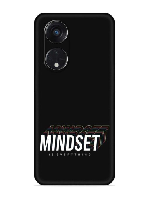 Mindset Everything Slogan Embossed Soft Silicone Case for Oppo Reno 8T (5G) Zapvi