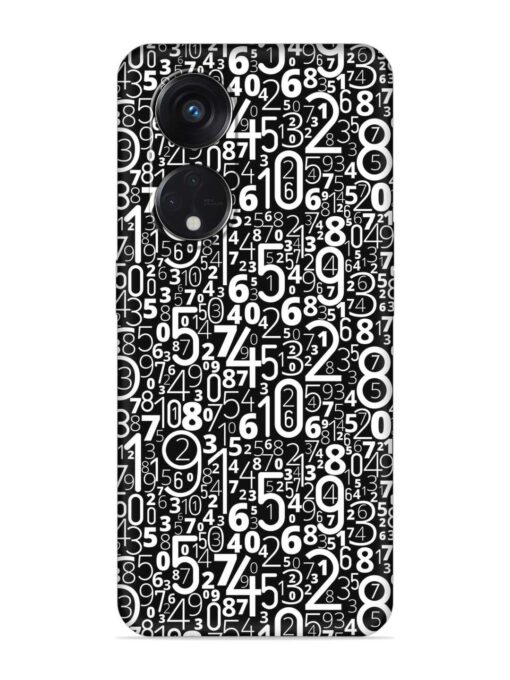 Many Numbers Different Embossed Soft Silicone Case for Oppo Reno 8T (5G)