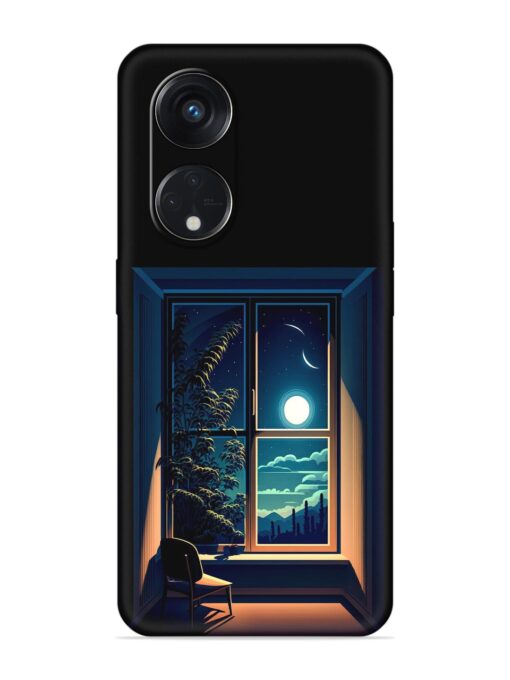 Night View At Window Embossed Soft Silicone Case for Oppo Reno 8T (5G) Zapvi