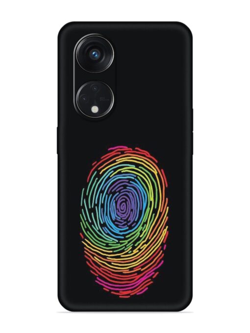 Fingerprint Of Thumb Art Embossed Soft Silicone Case for Oppo Reno 8T (5G)