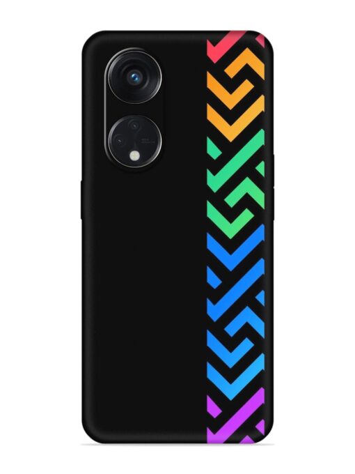 Colorshape Stripes Embossed Soft Silicone Case for Oppo Reno 8T (5G) Zapvi