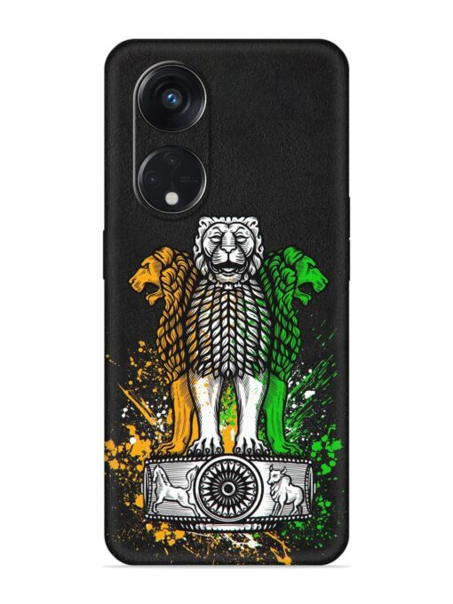 Pillars Of Ashoka Embossed Soft Silicone Case for Oppo Reno 8T (5G)