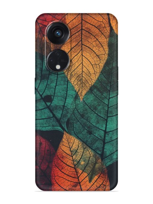 Leaves Artwork Embossed Soft Silicone Case for Oppo Reno 8T (5G) Zapvi