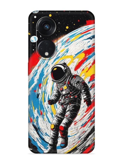 Astronaut Art Embossed Soft Silicone Case for Oppo Reno 8T (5G) Zapvi