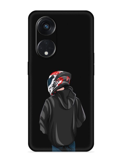 Motorcycle Rider Embossed Soft Silicone Case for Oppo Reno 8T (5G) Zapvi