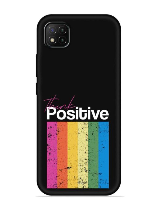 Think Positive Typography Embossed Soft Silicone Case for Poco C3 Zapvi