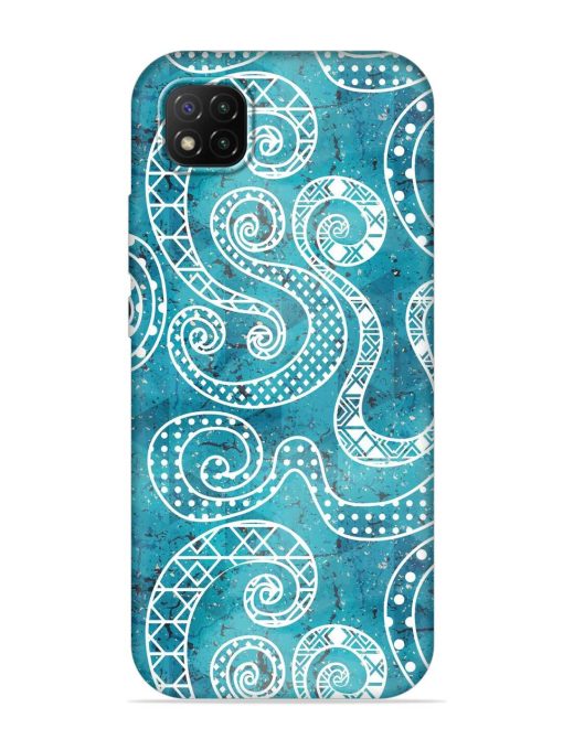 Vintage Curved Seamless Embossed Soft Silicone Case for Poco C3 Zapvi