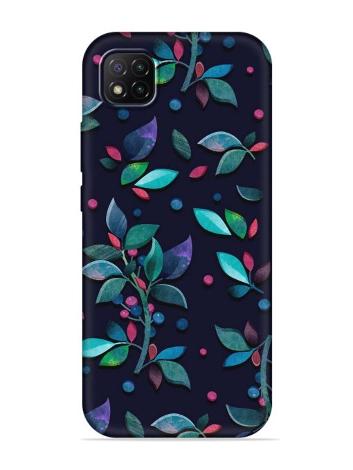 Decorative Watercolor Flower Embossed Soft Silicone Case for Poco C3