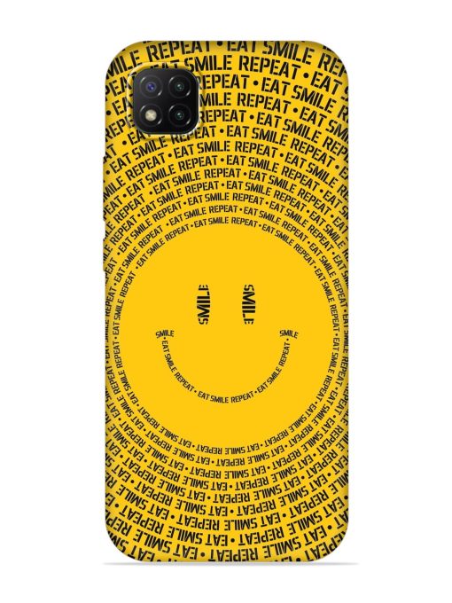 Smiley Embossed Soft Silicone Case for Poco C3 Zapvi