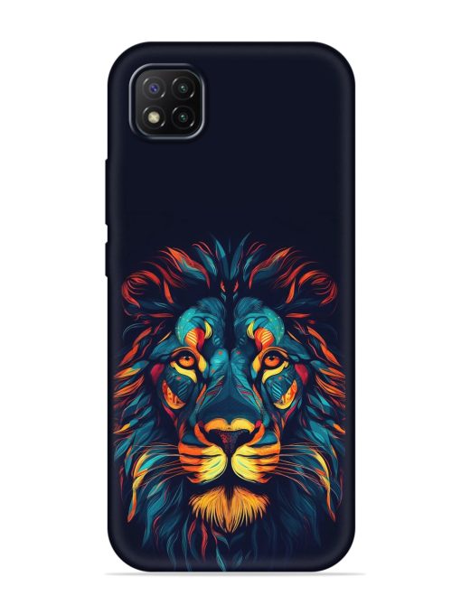 Colorful Lion Embossed Soft Silicone Case for Poco C3 Zapvi