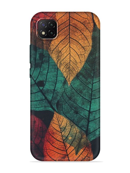 Leaves Artwork Embossed Soft Silicone Case for Poco C3 Zapvi