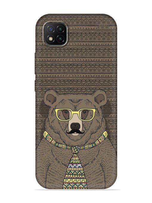 Grizzly Bear Embossed Soft Silicone Case for Poco C3 Zapvi