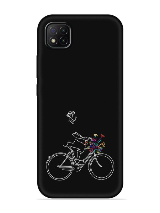 Minimalist Cycle Art Embossed Soft Silicone Case for Poco C3