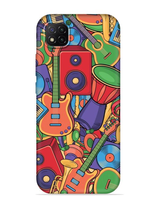 Colorful Music Art Embossed Soft Silicone Case for Poco C3 Zapvi