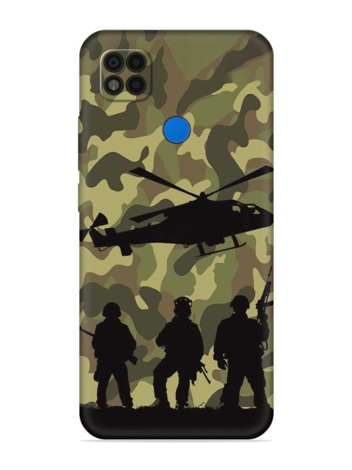 Army Heros Embossed Soft Silicone Case for Poco C31 Zapvi