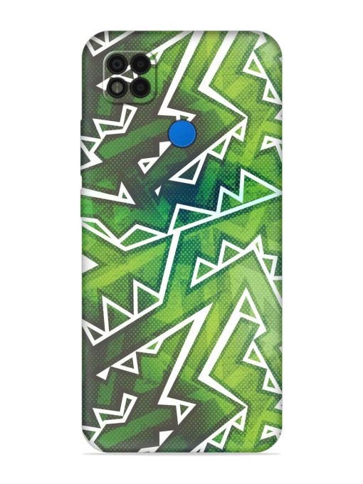 Green Graffiti Seamless Embossed Soft Silicone Case for Poco C31