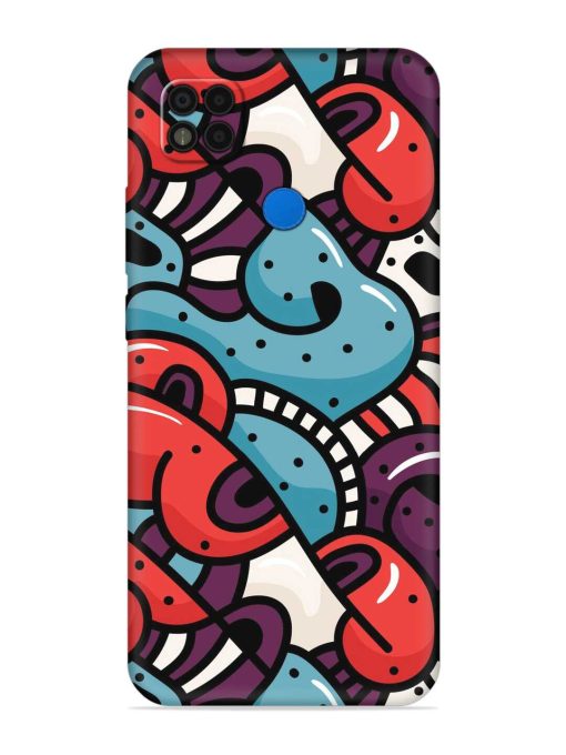 Seamless Backdrop Colorful Embossed Soft Silicone Case for Poco C31 Zapvi