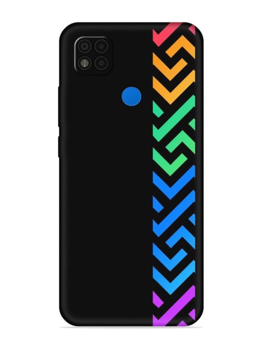 Colorshape Stripes Embossed Soft Silicone Case for Poco C31 Zapvi