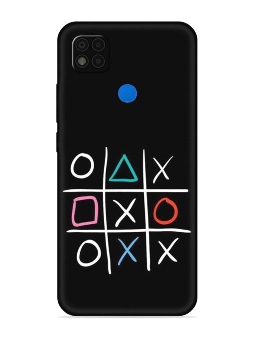 Super Neon Tic-Tac-Toe Embossed Soft Silicone Case for Poco C31 Zapvi