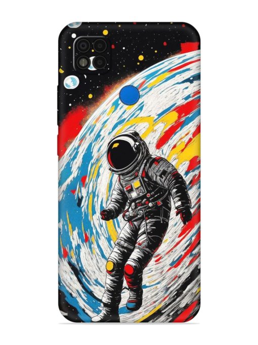 Astronaut Art Embossed Soft Silicone Case for Poco C31