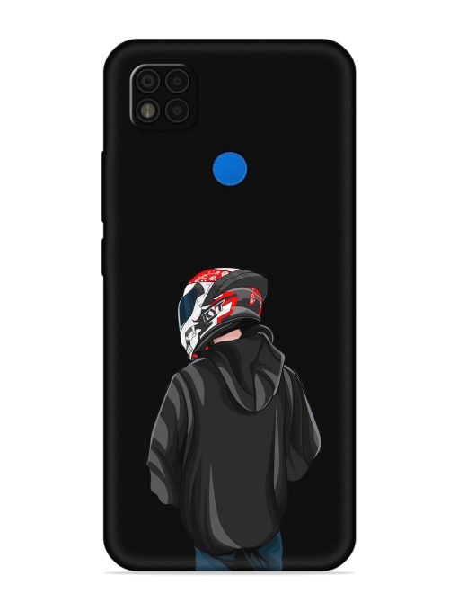 Motorcycle Rider Embossed Soft Silicone Case for Poco C31