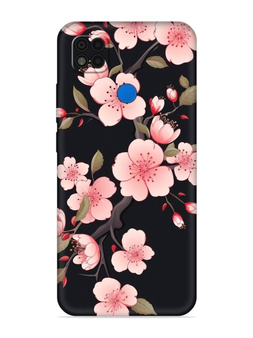 Cherry Blossom Embossed Soft Silicone Case for Poco C31