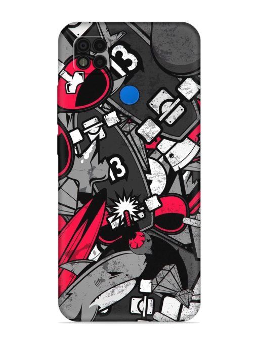 Fictional Doodle Embossed Soft Silicone Case for Poco C31 Zapvi