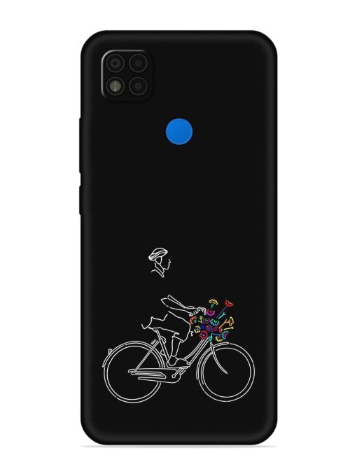 Minimalist Cycle Art Embossed Soft Silicone Case for Poco C31 Zapvi