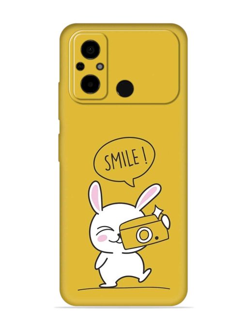 Hey Smile Please Embossed Soft Silicone Case for Poco C55 Zapvi