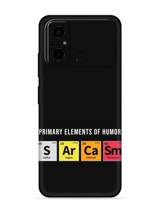 Primary Elements Humor Embossed Soft Silicone Case for Poco C55 Zapvi