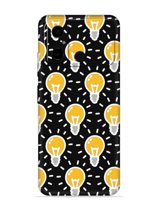 Light Bulb Seamless Embossed Soft Silicone Case for Poco C55 Zapvi