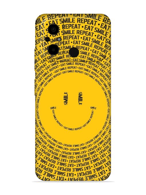 Smiley Embossed Soft Silicone Case for Poco C55 Zapvi