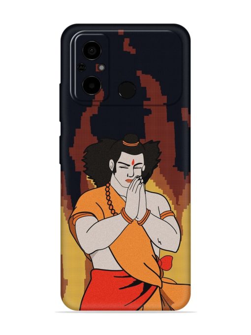 Shree Ram Vector Embossed Soft Silicone Case for Poco C55 Zapvi