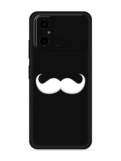 Mustache Vector Embossed Soft Silicone Case for Poco C55 Zapvi