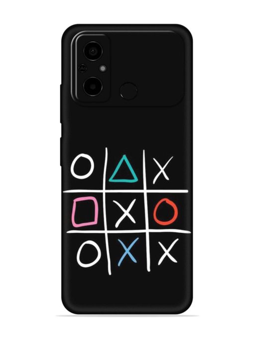 Super Neon Tic-Tac-Toe Embossed Soft Silicone Case for Poco C55