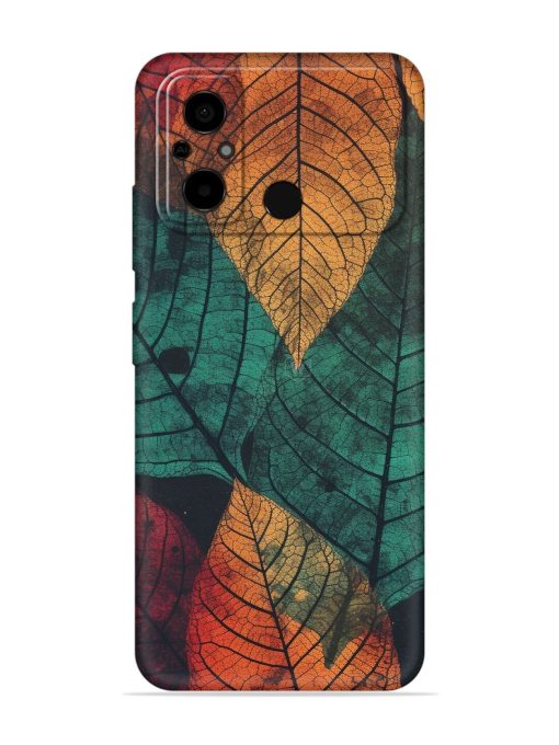 Leaves Artwork Embossed Soft Silicone Case for Poco C55 Zapvi