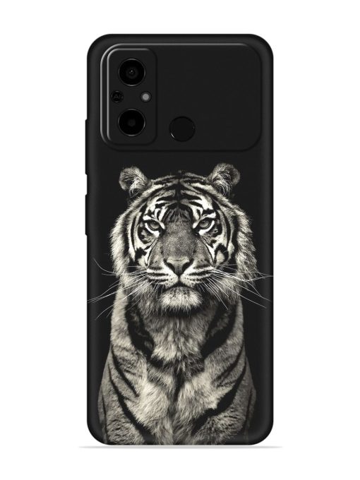 Tiger Art Embossed Soft Silicone Case for Poco C55 Zapvi